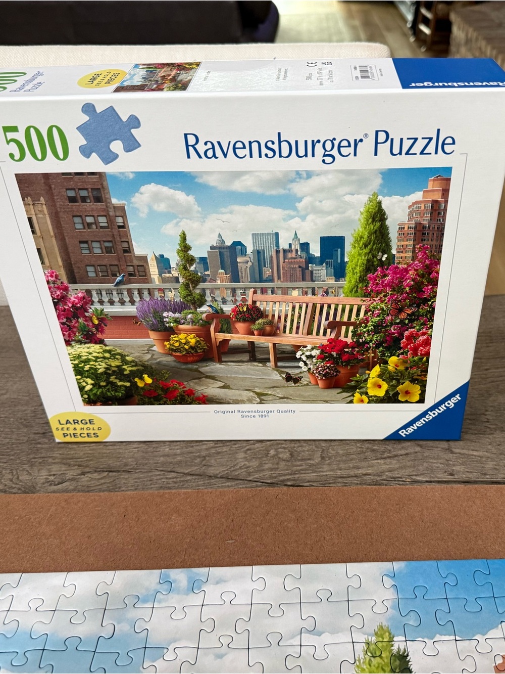 Ravensburger Puzzle 500 Piece - White, Blue, Green, Pink, Yellow, Brown